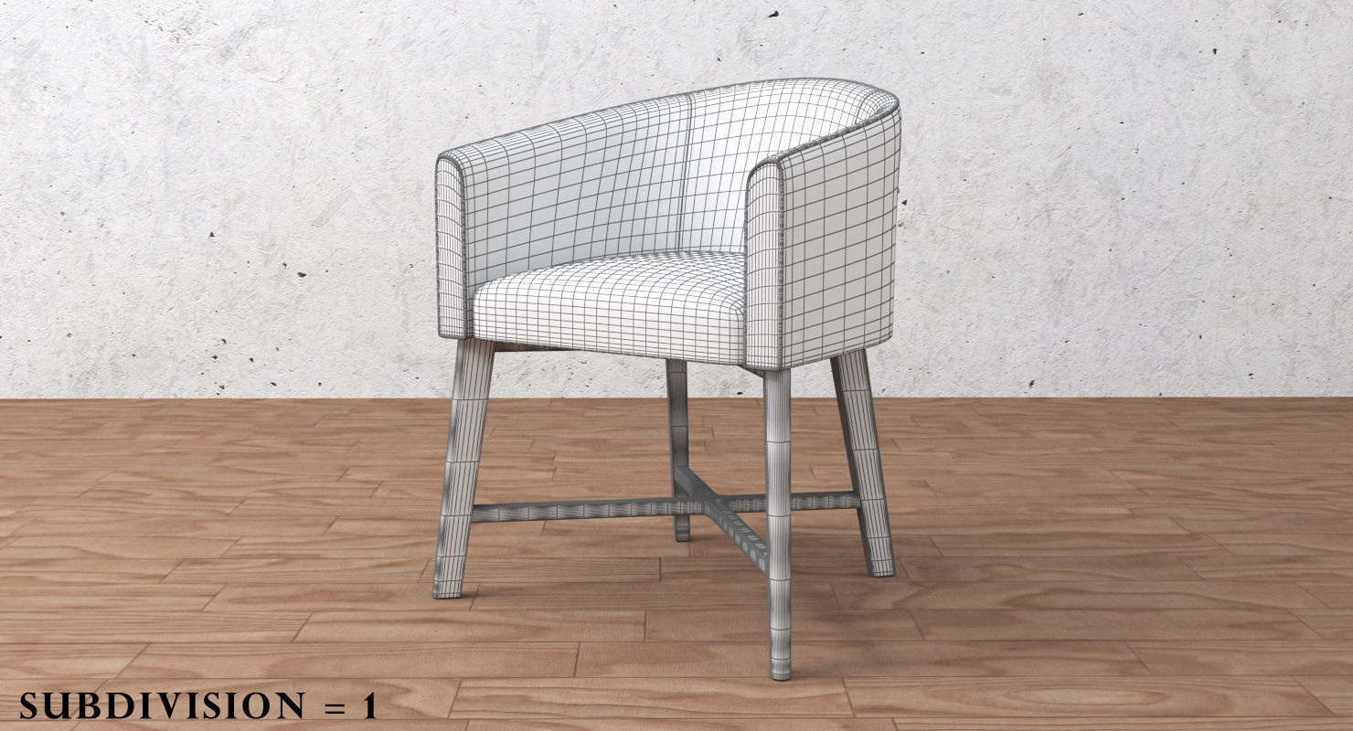 living room chair 3D model_11