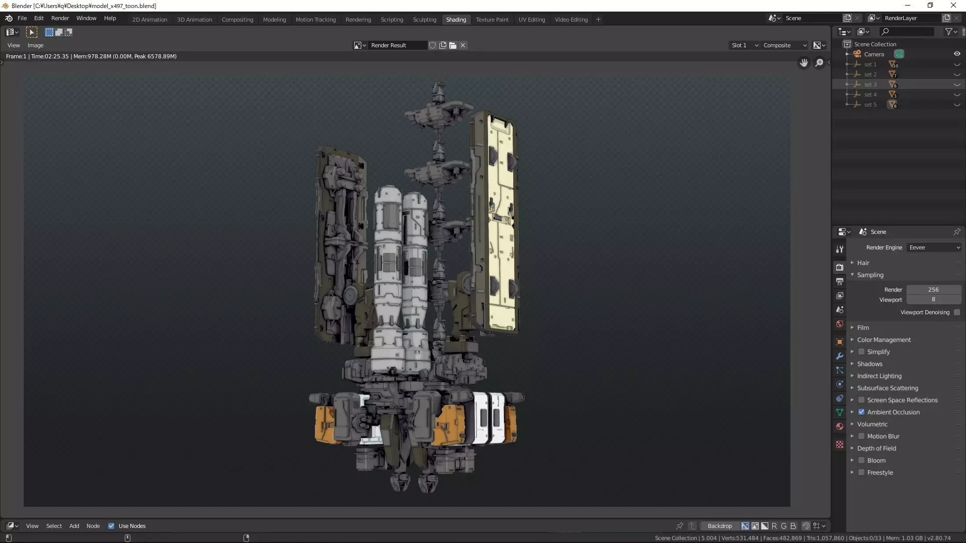 Toon render project file 1 3D model_0