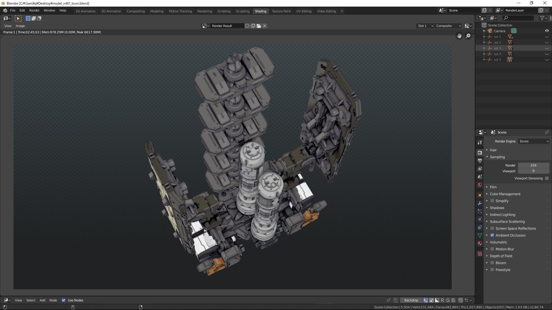 Toon render project file 1 3D model_2