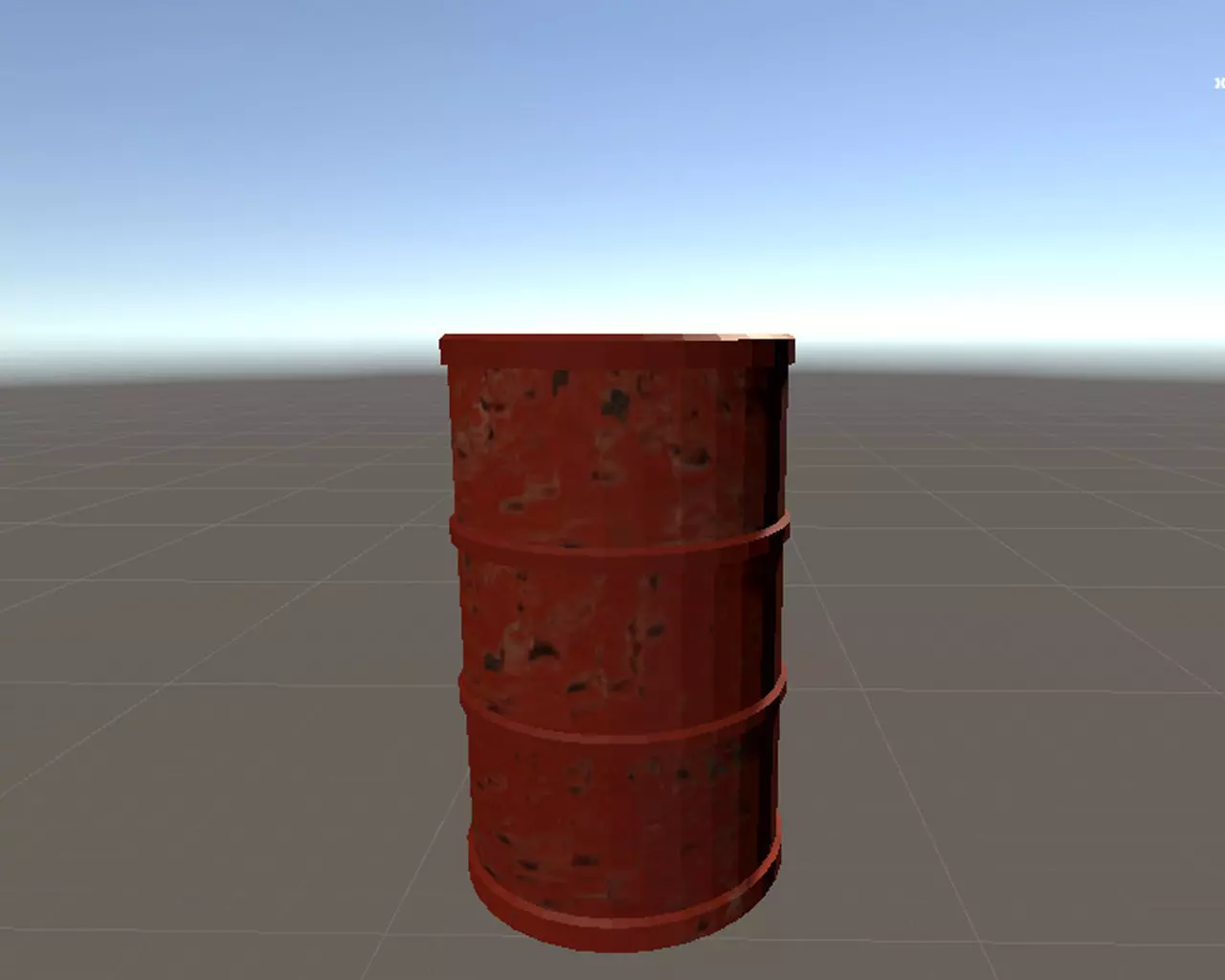 Low Poly Gas Barrel Free low-poly 3D model_0