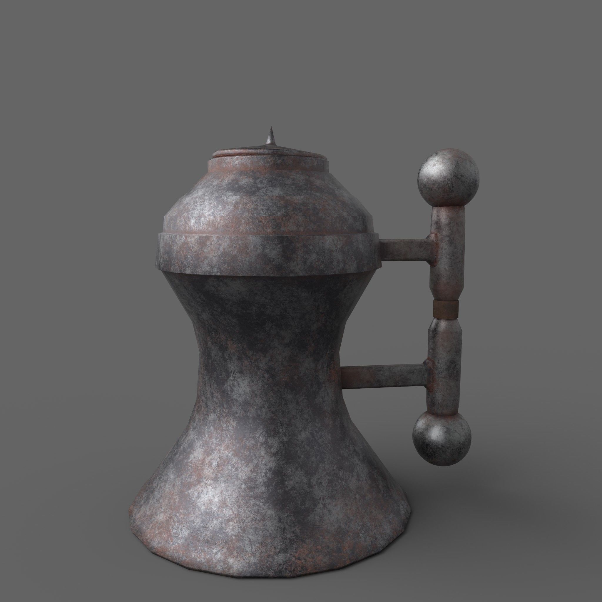Medieval Tavern Kettle Free low-poly 3D model_4