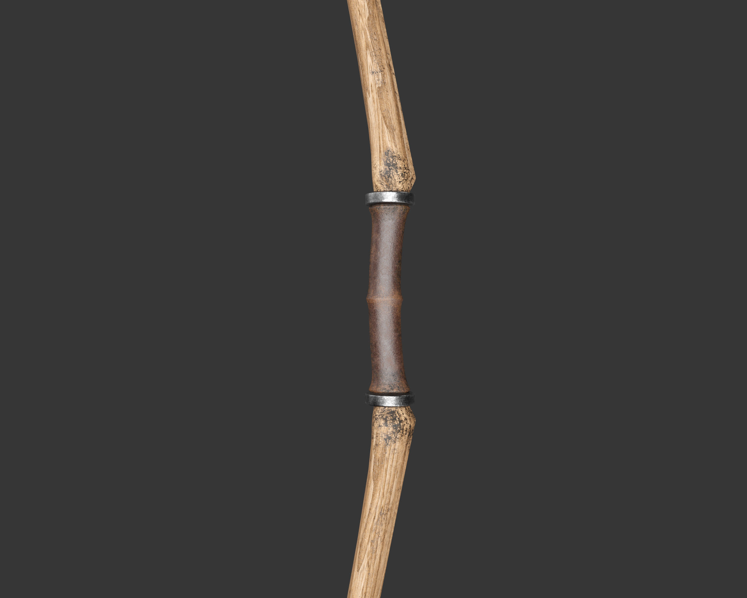 Medieval Knightly Weapon Bow and Arrow Low-poly 3D model_9