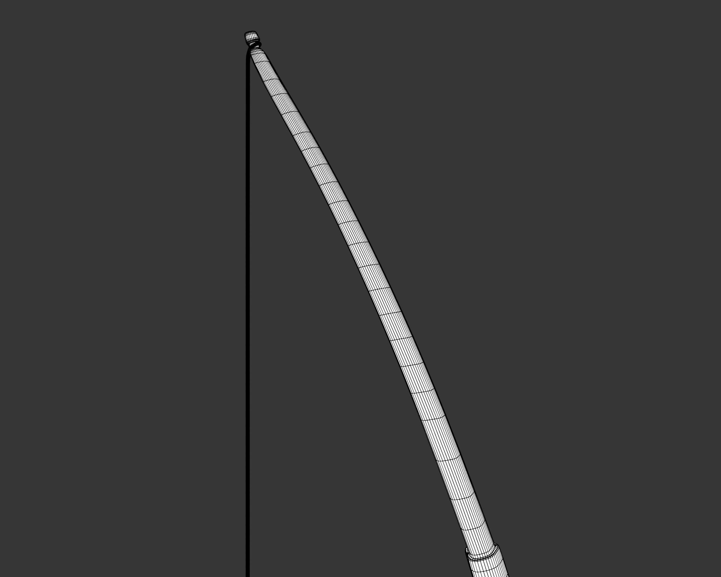 Medieval Knightly Weapon Bow and Arrow Low-poly 3D model_14