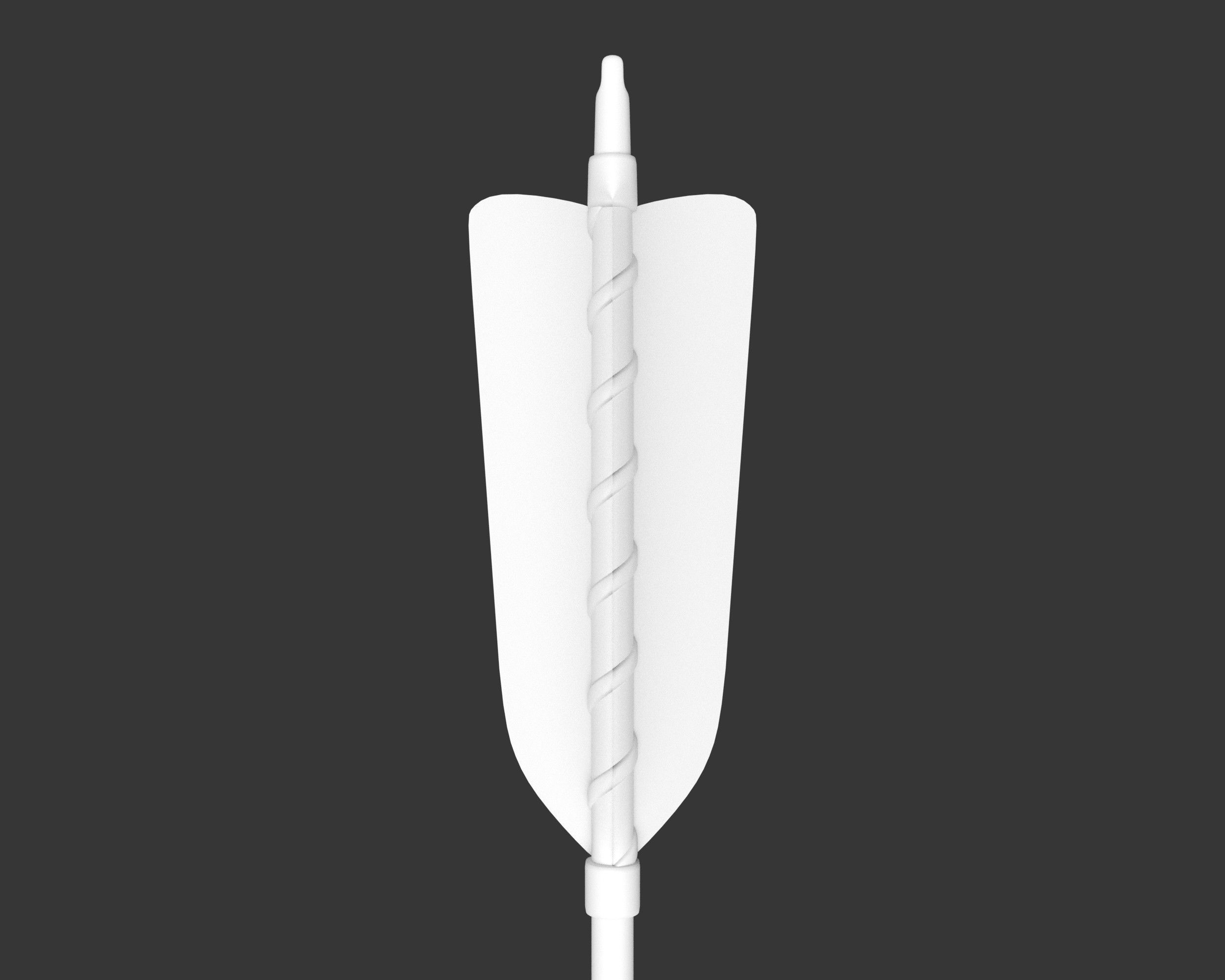 Medieval Knightly Weapon Bow and Arrow Low-poly 3D model_20