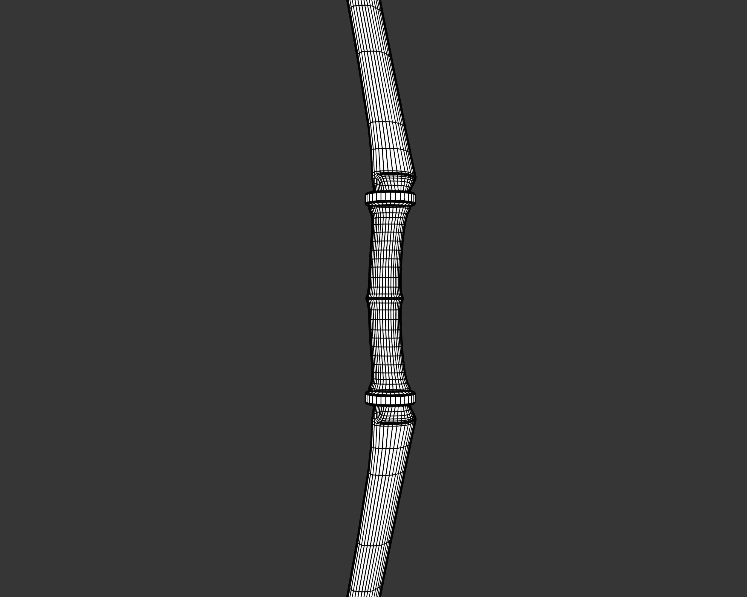 Medieval Knightly Weapon Bow and Arrow Low-poly 3D model_11