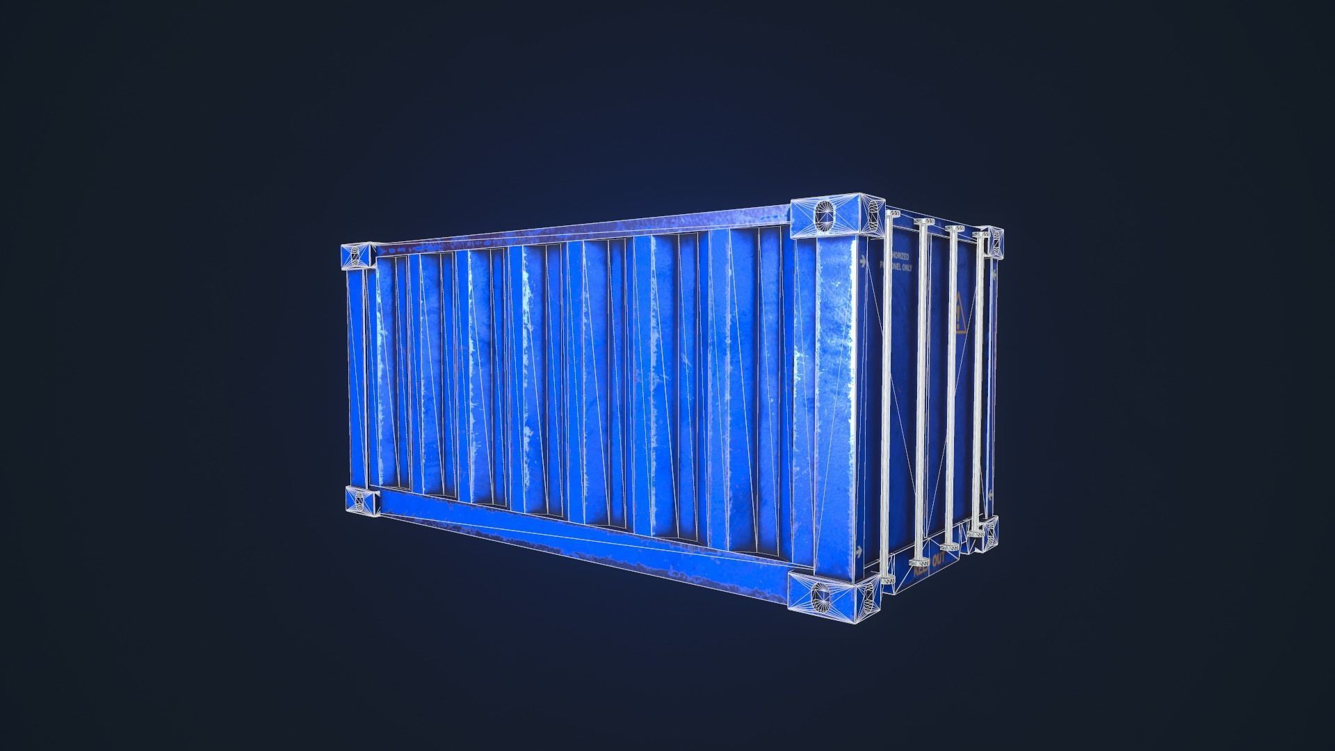 Shipping Container Low-poly 3D model_10