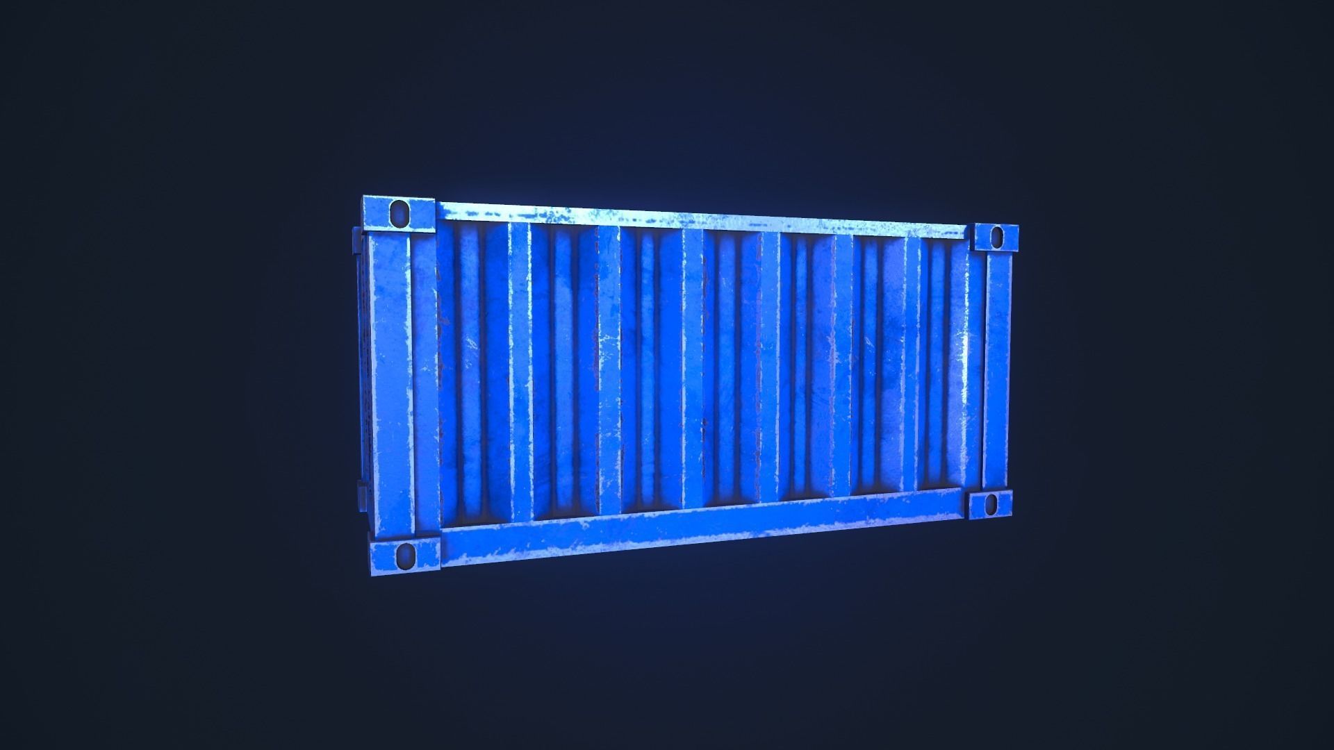 Shipping Container Low-poly 3D model_8