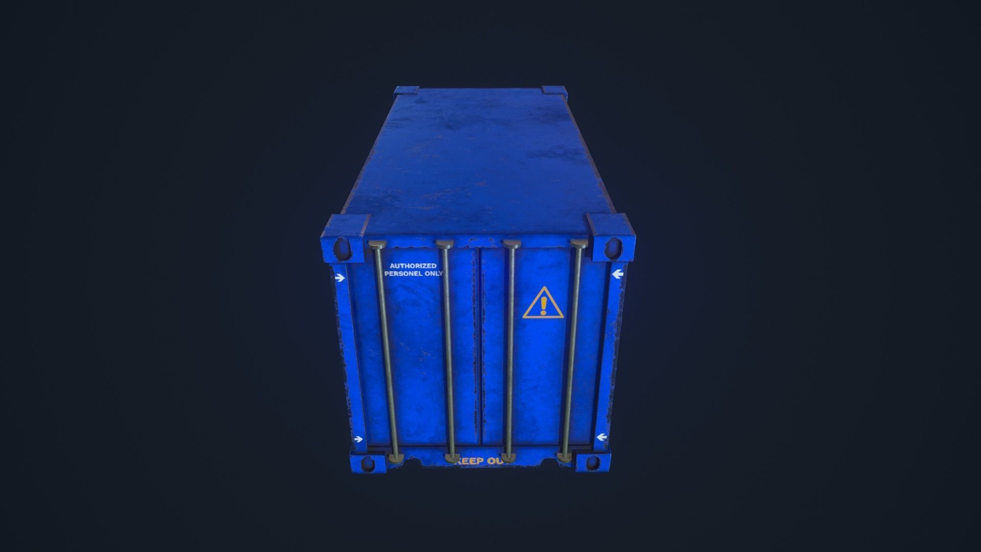 Shipping Container Low-poly 3D model_13