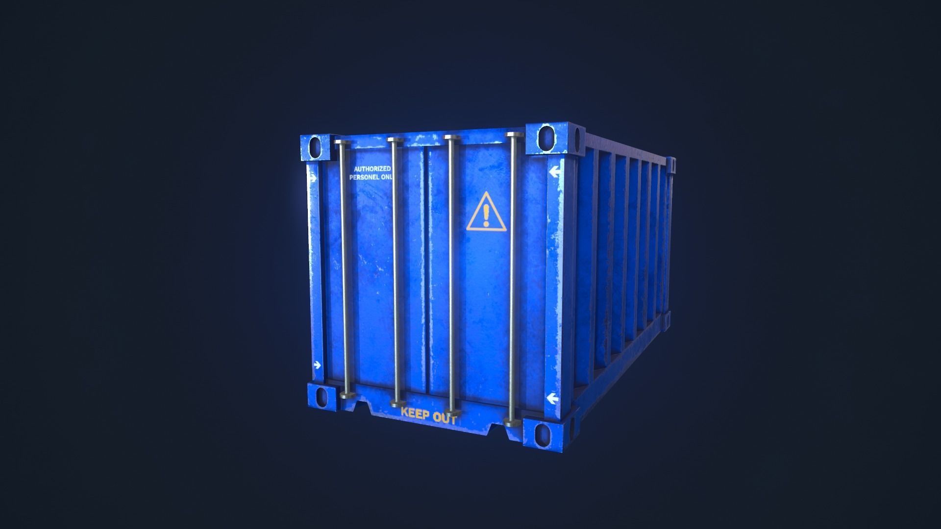 Shipping Container Low-poly 3D model_2