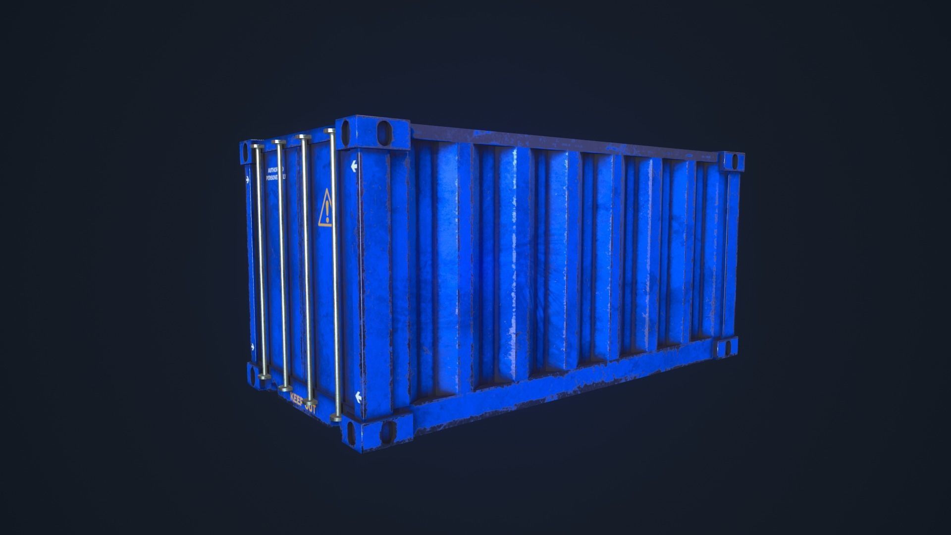 Shipping Container Low-poly 3D model_3