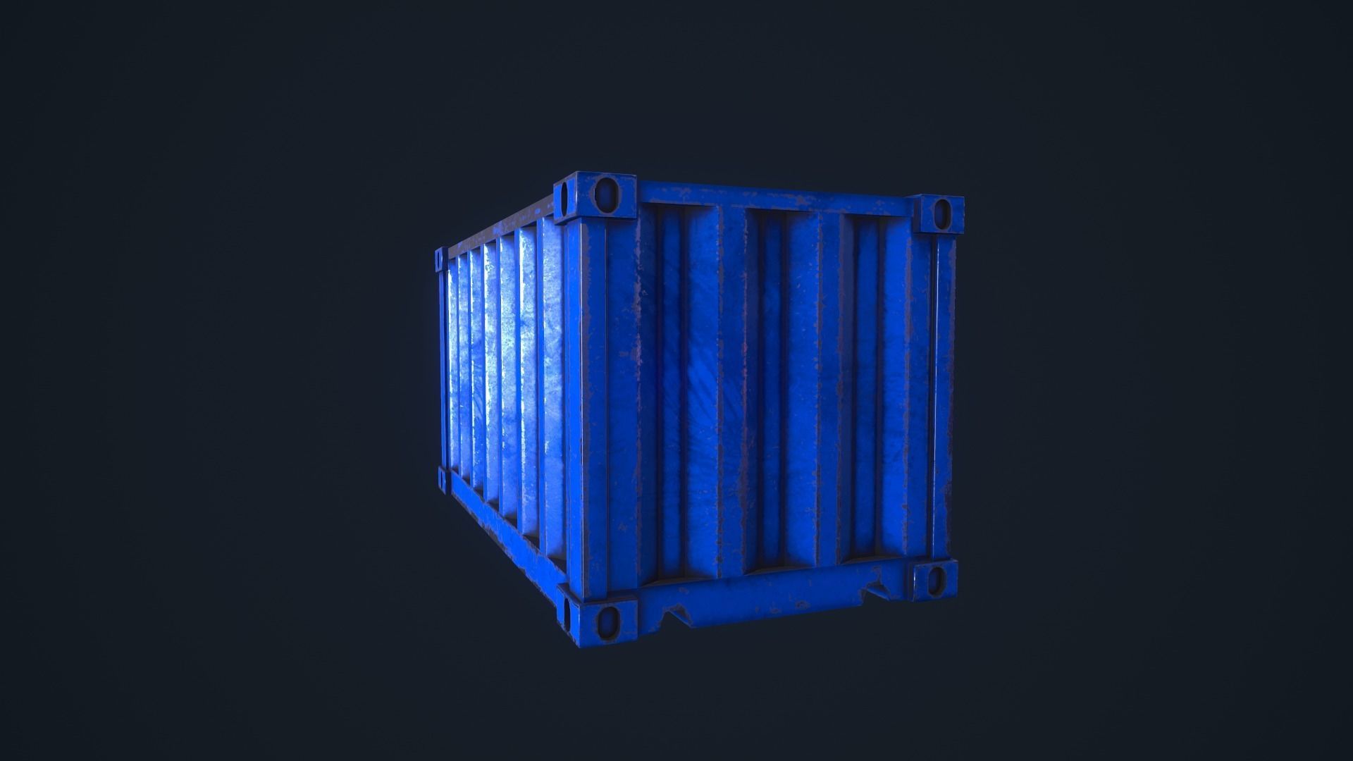 Shipping Container Low-poly 3D model_6