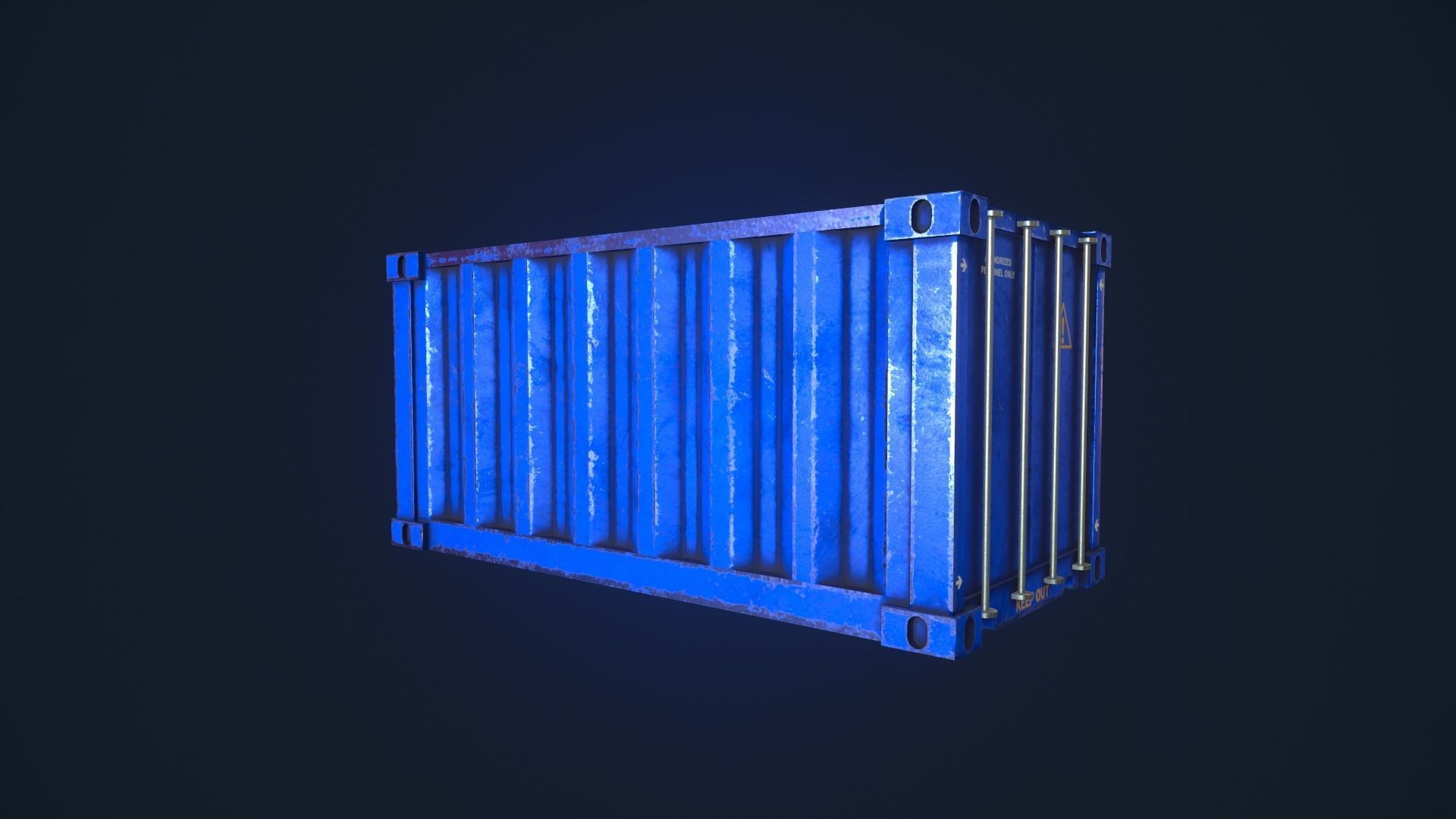 Shipping Container Low-poly 3D model_9