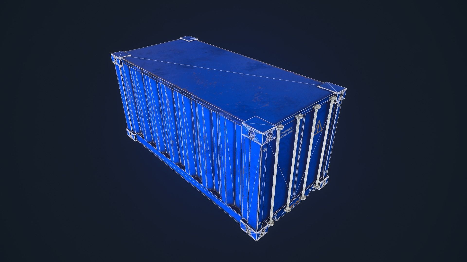 Shipping Container Low-poly 3D model_11