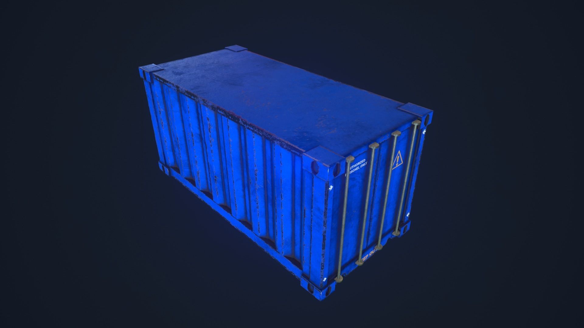 Shipping Container Low-poly 3D model_12