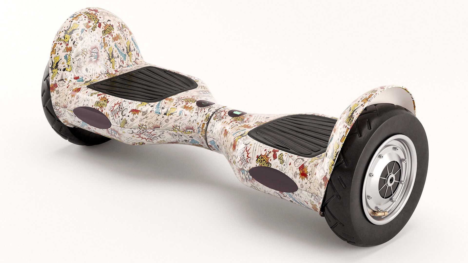 Self Balancing Electric Scooter 3D model_1