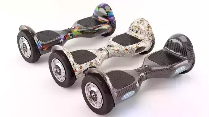 Self Balancing Electric Scooter 3D model