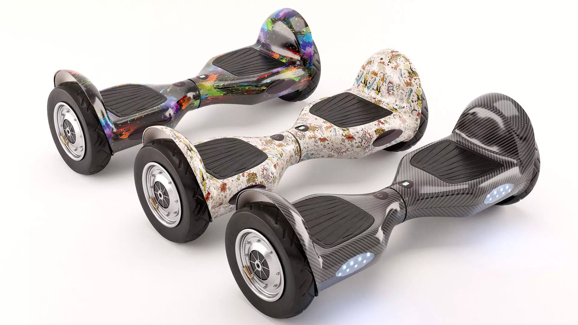 Self Balancing Electric Scooter 3D model_0