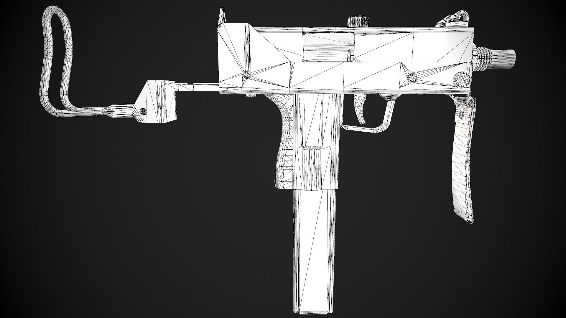 MAC-10 SMG Low-poly 3D model_18