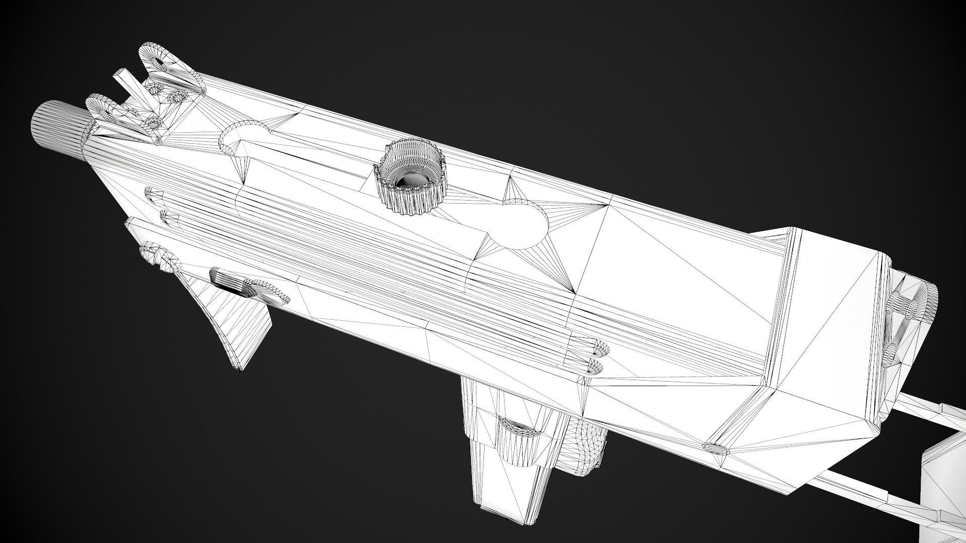 MAC-10 SMG Low-poly 3D model_20