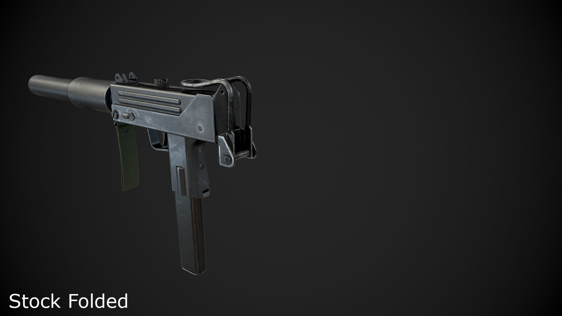 MAC-10 SMG Low-poly 3D model_10