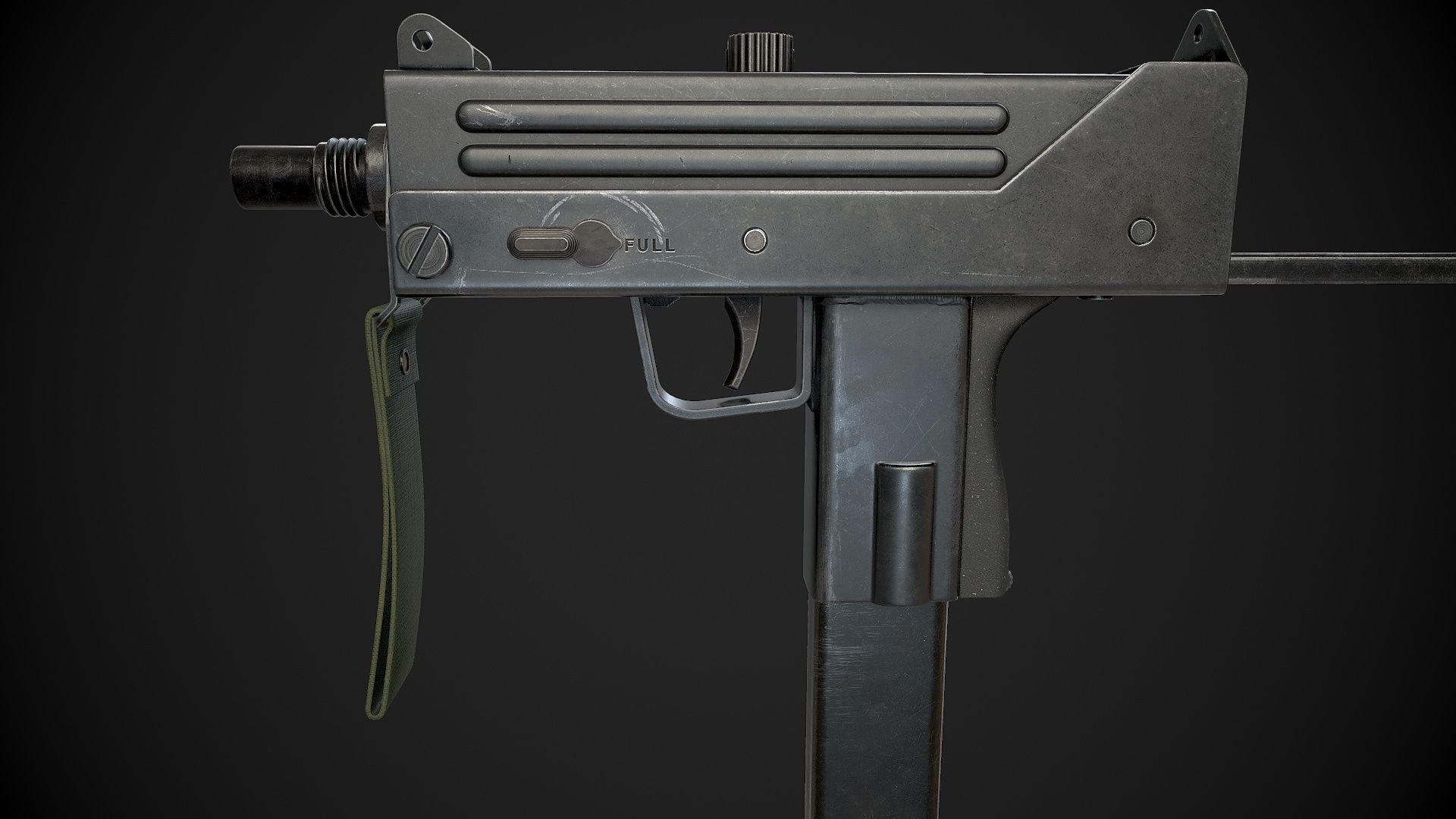 MAC-10 SMG Low-poly 3D model_13