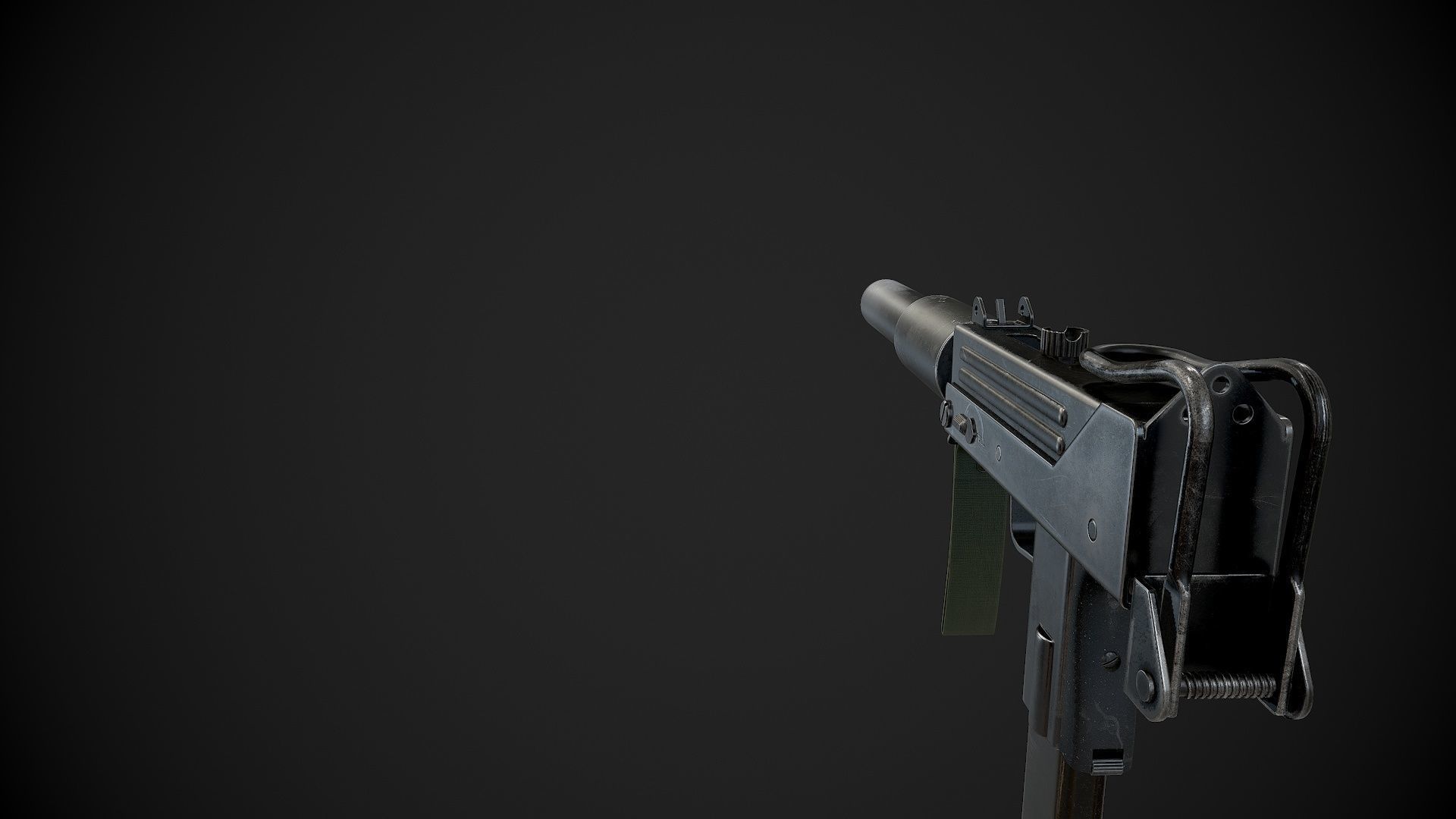 MAC-10 SMG Low-poly 3D model_8