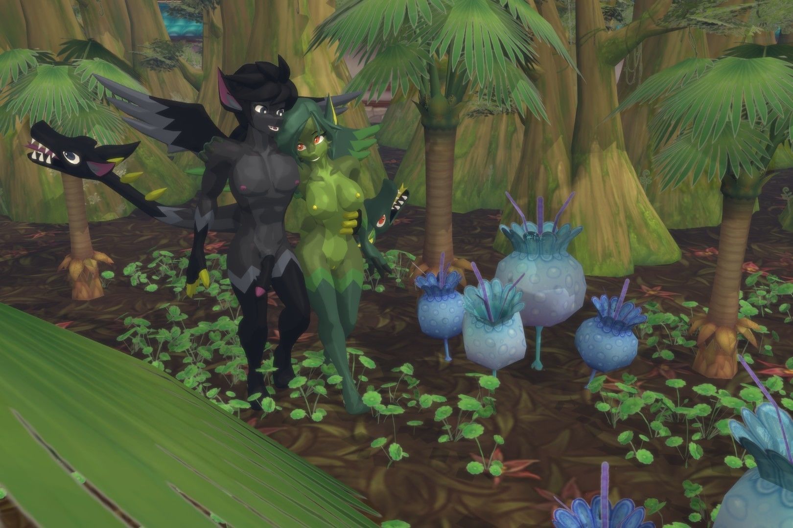 Acheron Amphisbaena Nude Low-poly 3D model_3