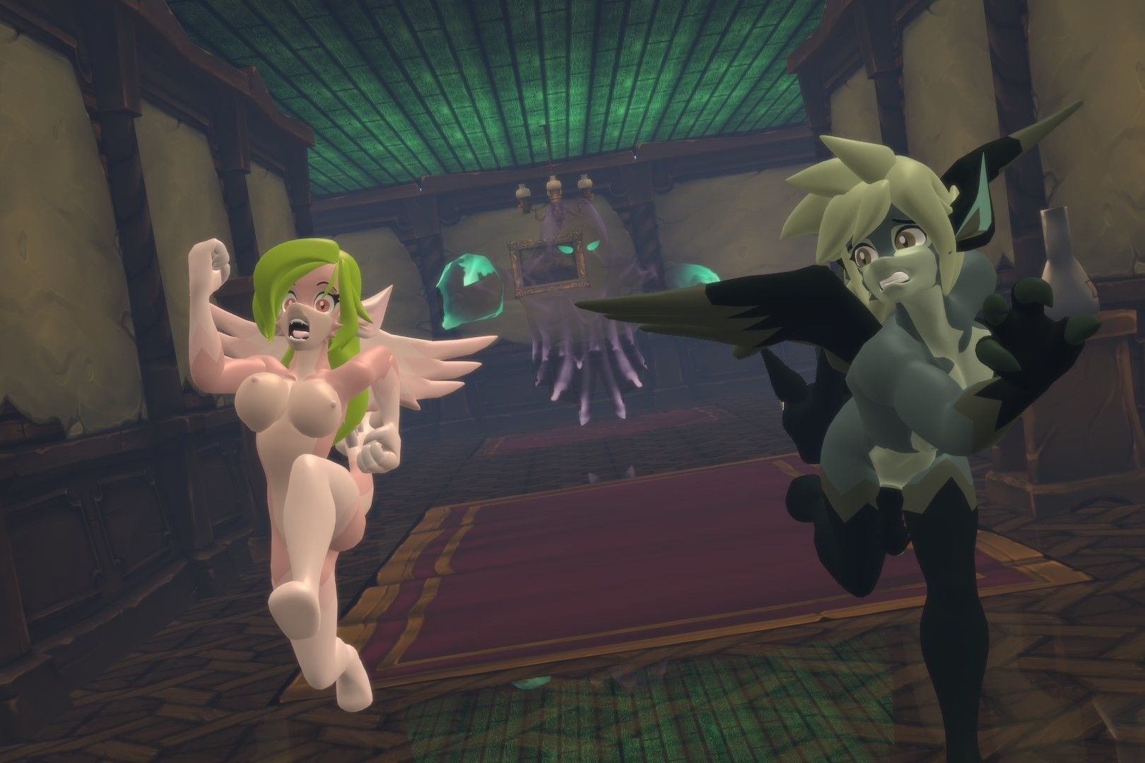 Acheron Amphisbaena Nude Low-poly 3D model_8