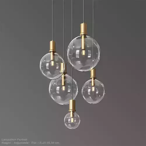 Lampatron Penball Minimalist lamp-suspension glass ball