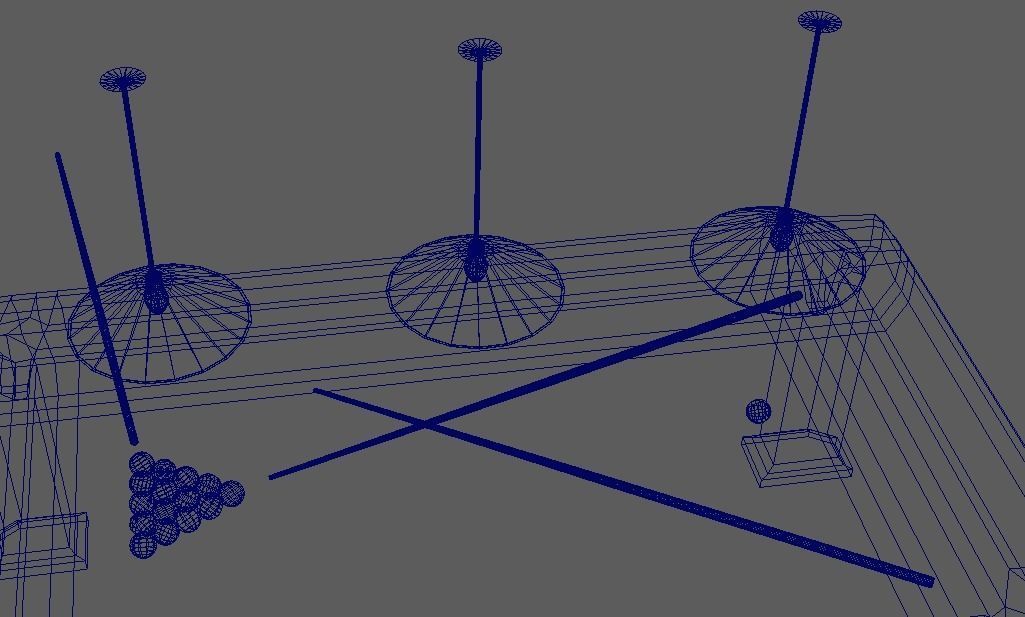 Luxury Pool Table Low-poly 3D model_20