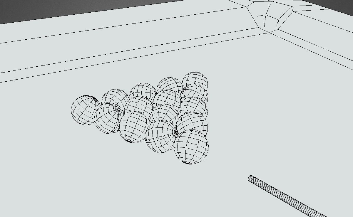 Luxury Pool Table Low-poly 3D model_15