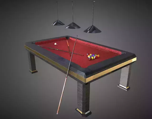 Luxury Pool Table Low-poly 3D model
