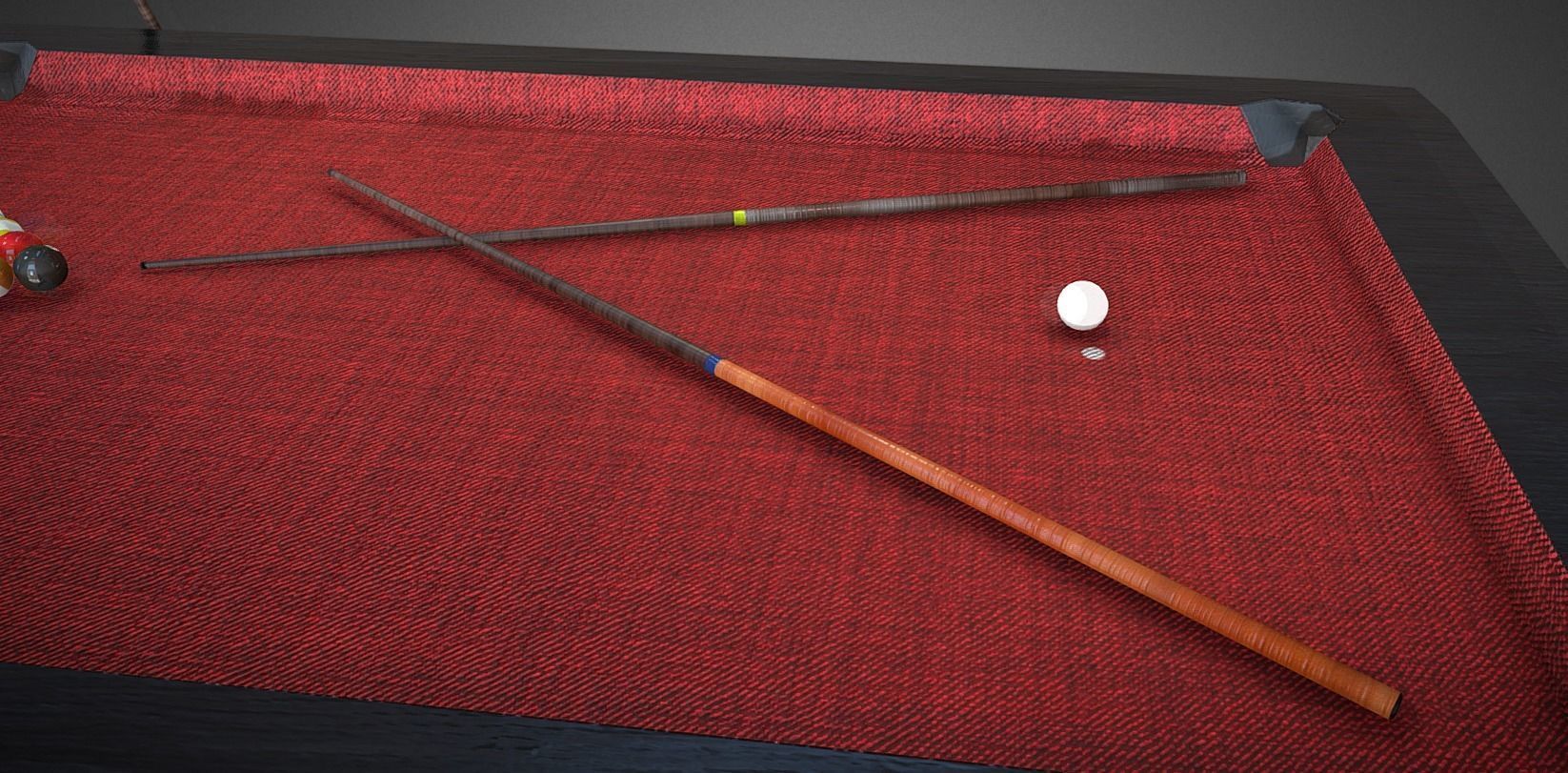 Luxury Pool Table Low-poly 3D model_3