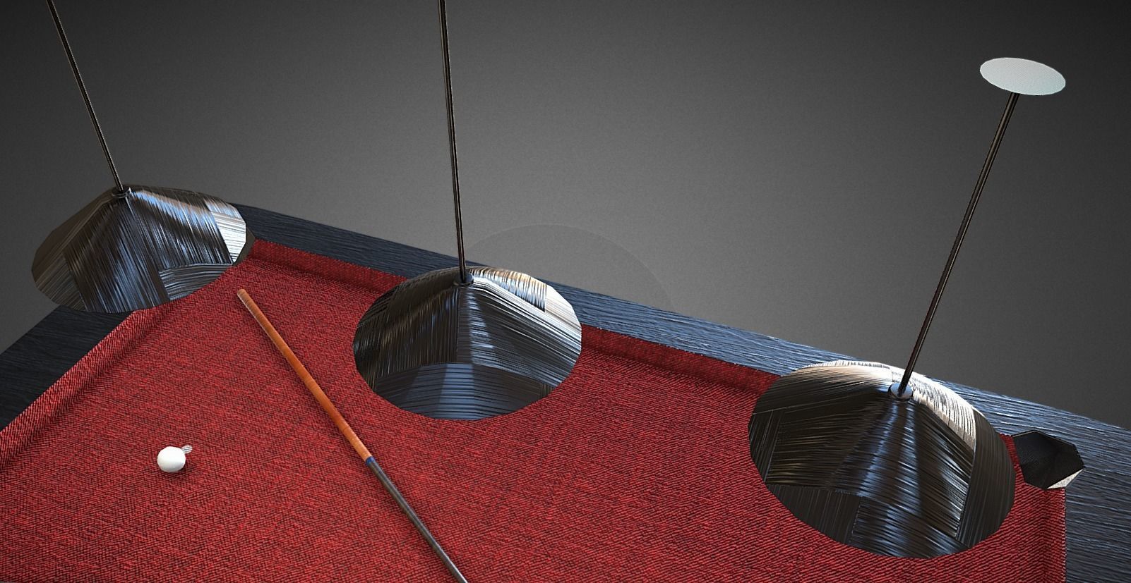 Luxury Pool Table Low-poly 3D model_5