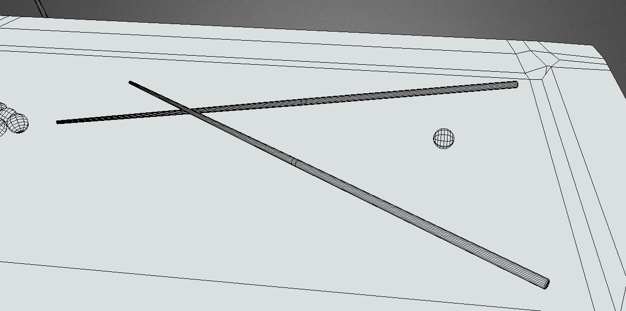 Luxury Pool Table Low-poly 3D model_16