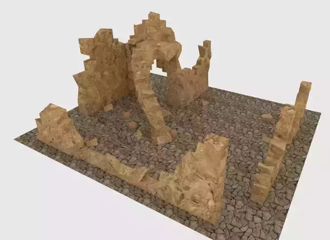 Blender 3D House Ruins