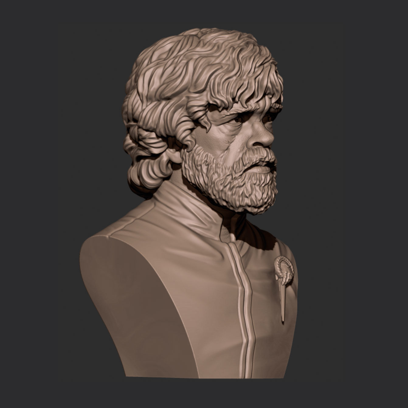 Tirion bust 3D print model_9