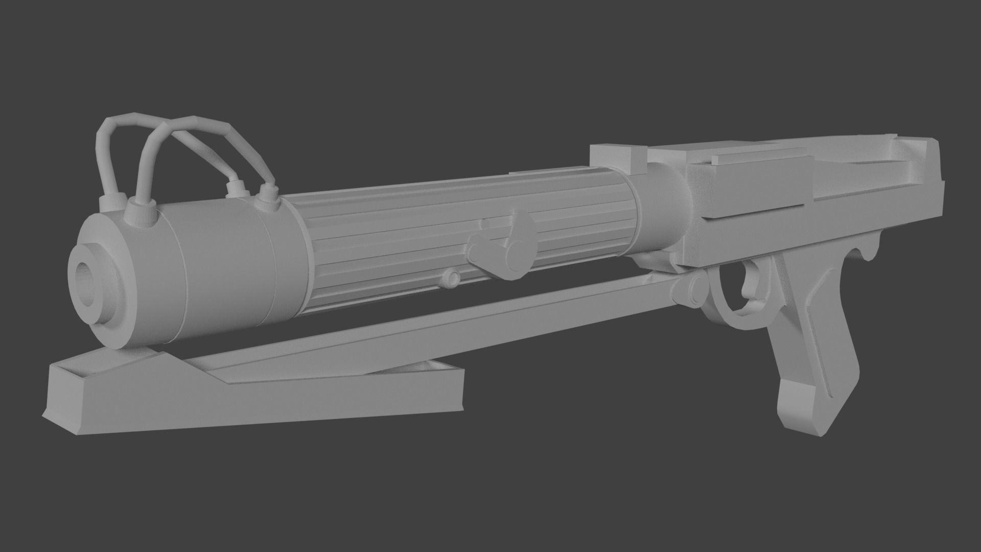 DC-15S Blaster Rifle Free low-poly 3D model_1