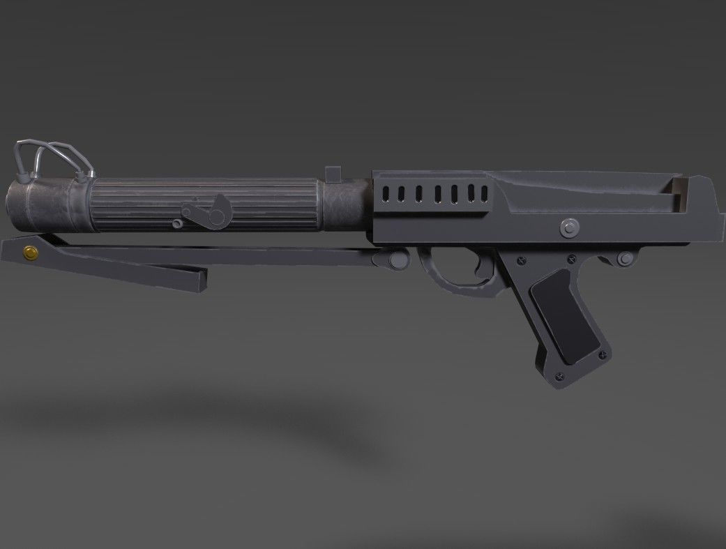 DC-15S Blaster Rifle Free low-poly 3D model_3