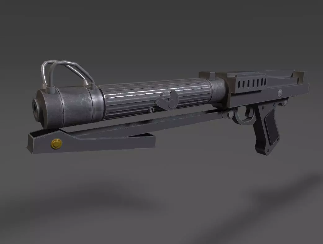 DC-15S Blaster Rifle Free low-poly 3D model_0