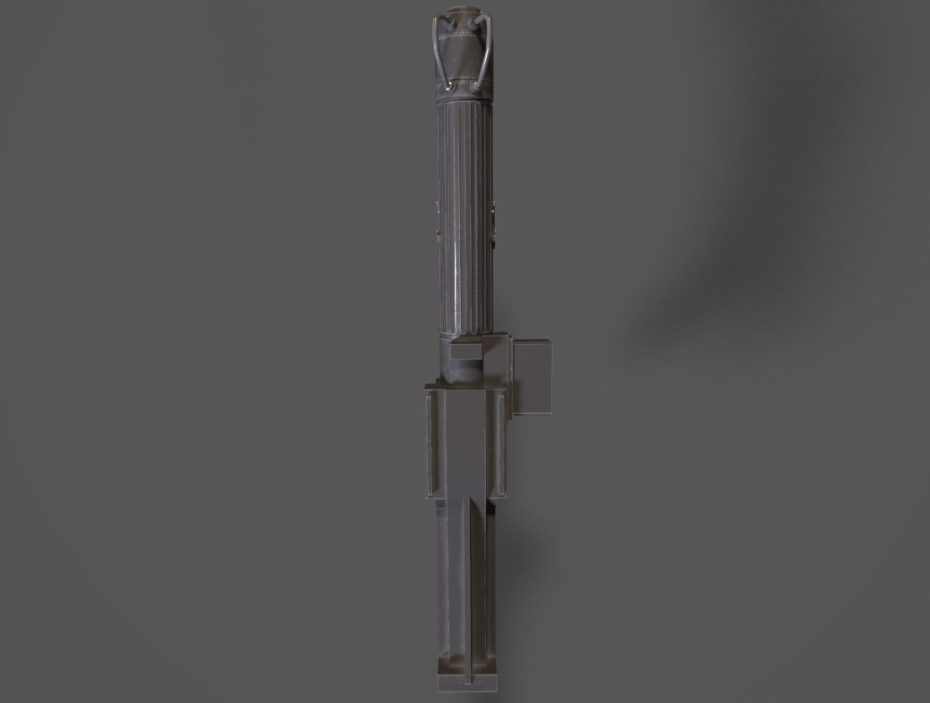 DC-15S Blaster Rifle Free low-poly 3D model_6