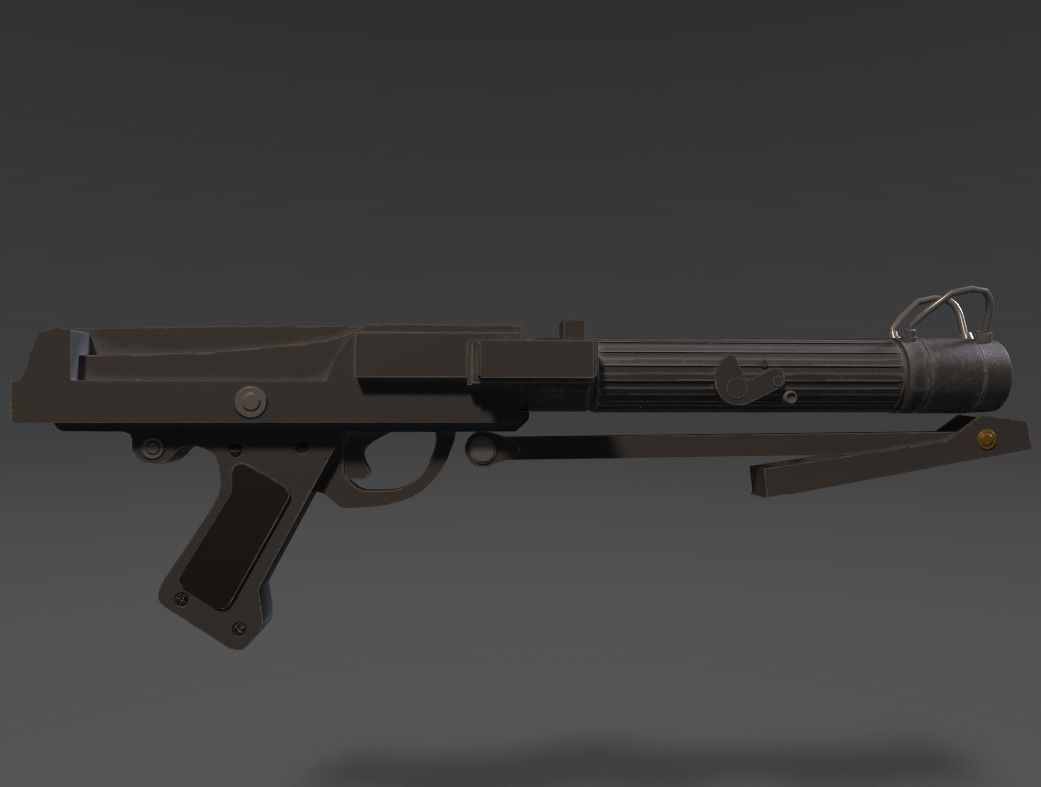 DC-15S Blaster Rifle Free low-poly 3D model_5