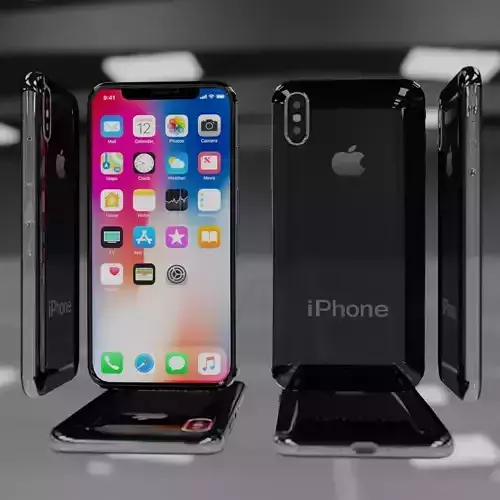 smartphone iphoneX Low-poly 3D model