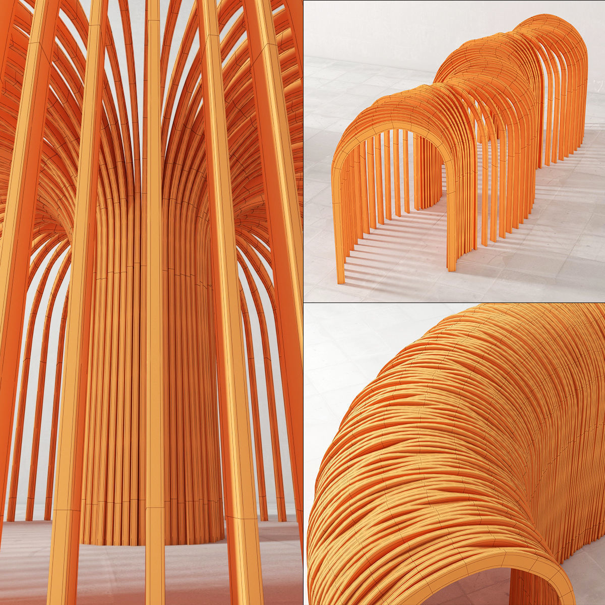 Parametric arch 3D model_8