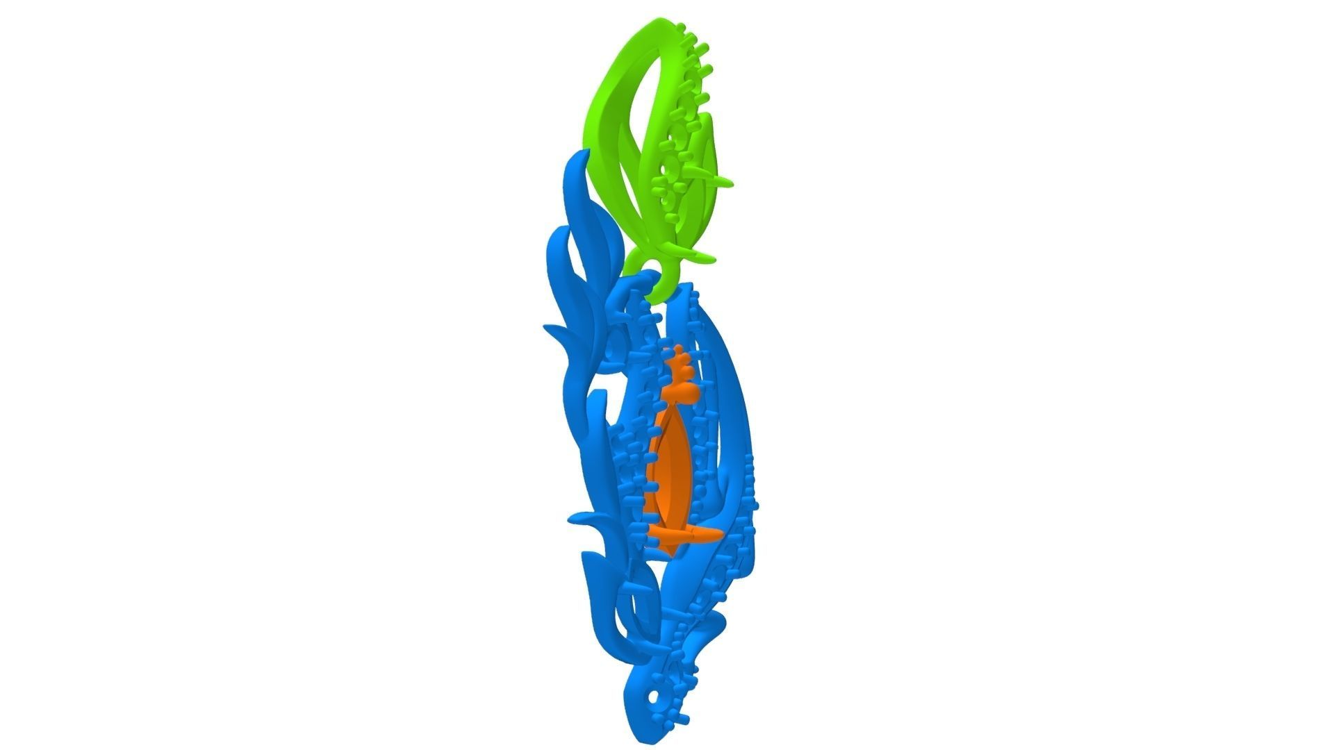 Salamander pendant 3D print model_33
