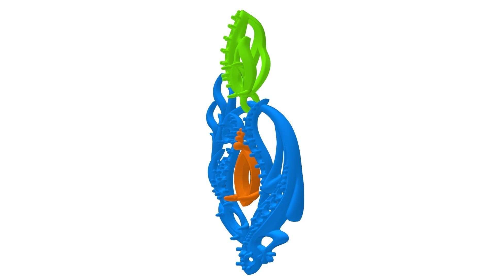 Salamander pendant 3D print model_19