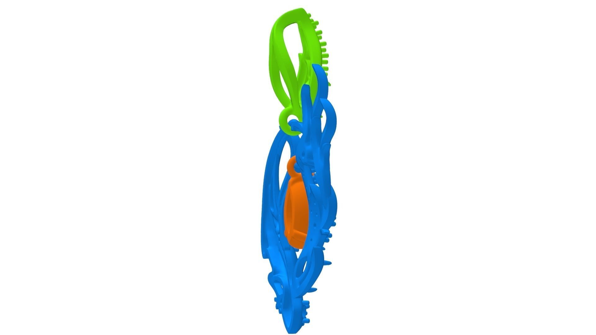 Salamander pendant 3D print model_30