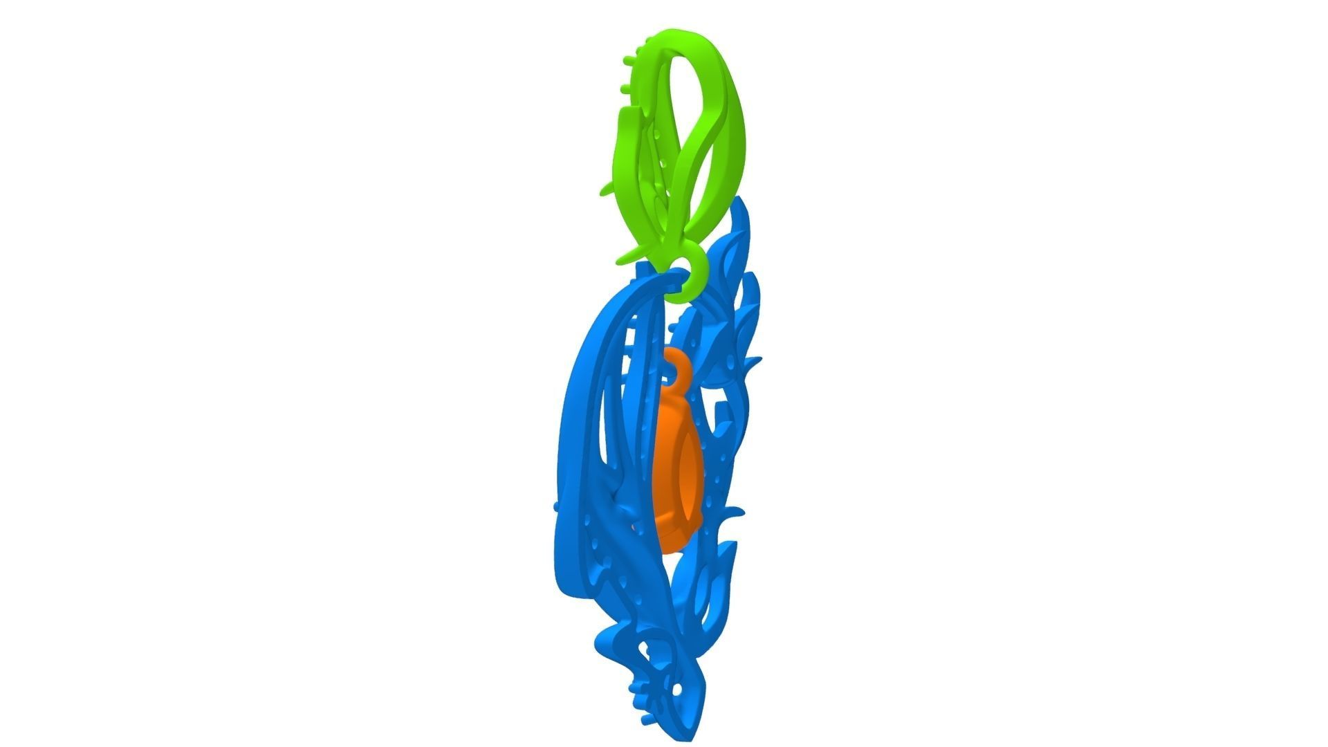 Salamander pendant 3D print model_23
