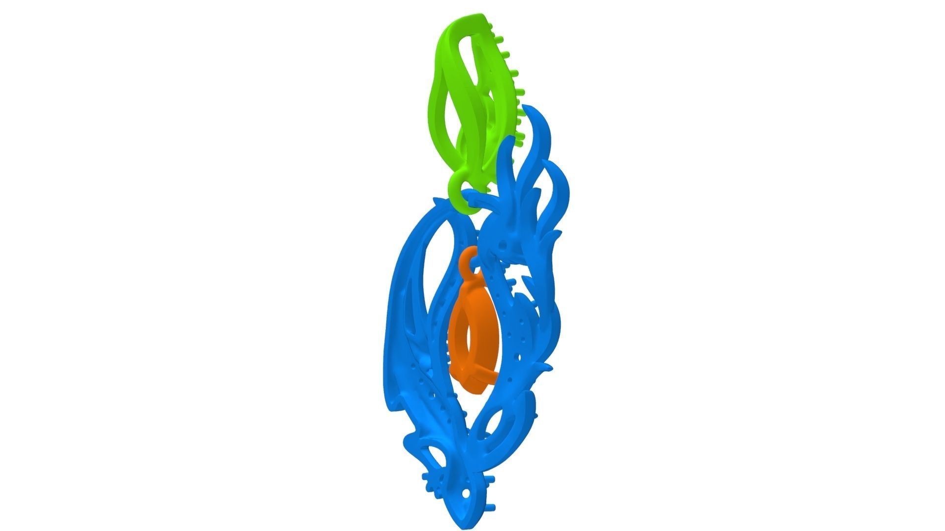 Salamander pendant 3D print model_29