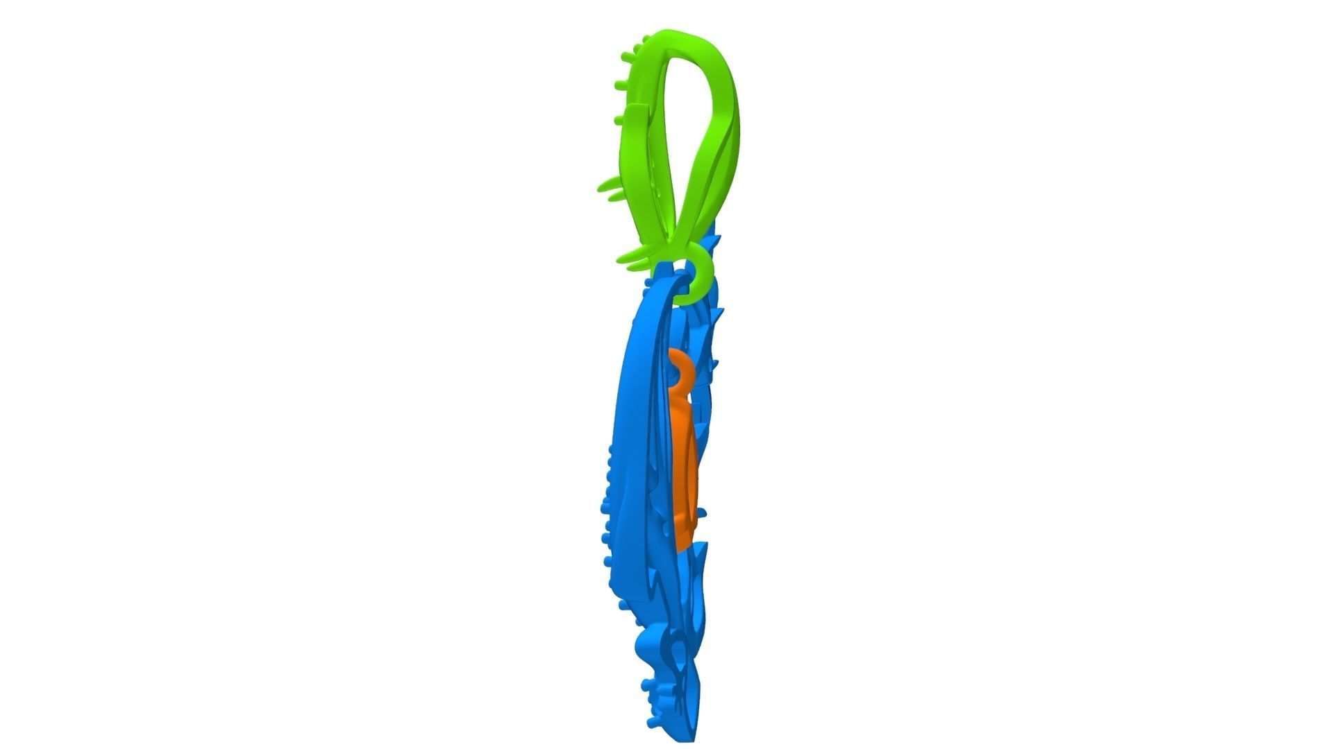 Salamander pendant 3D print model_22